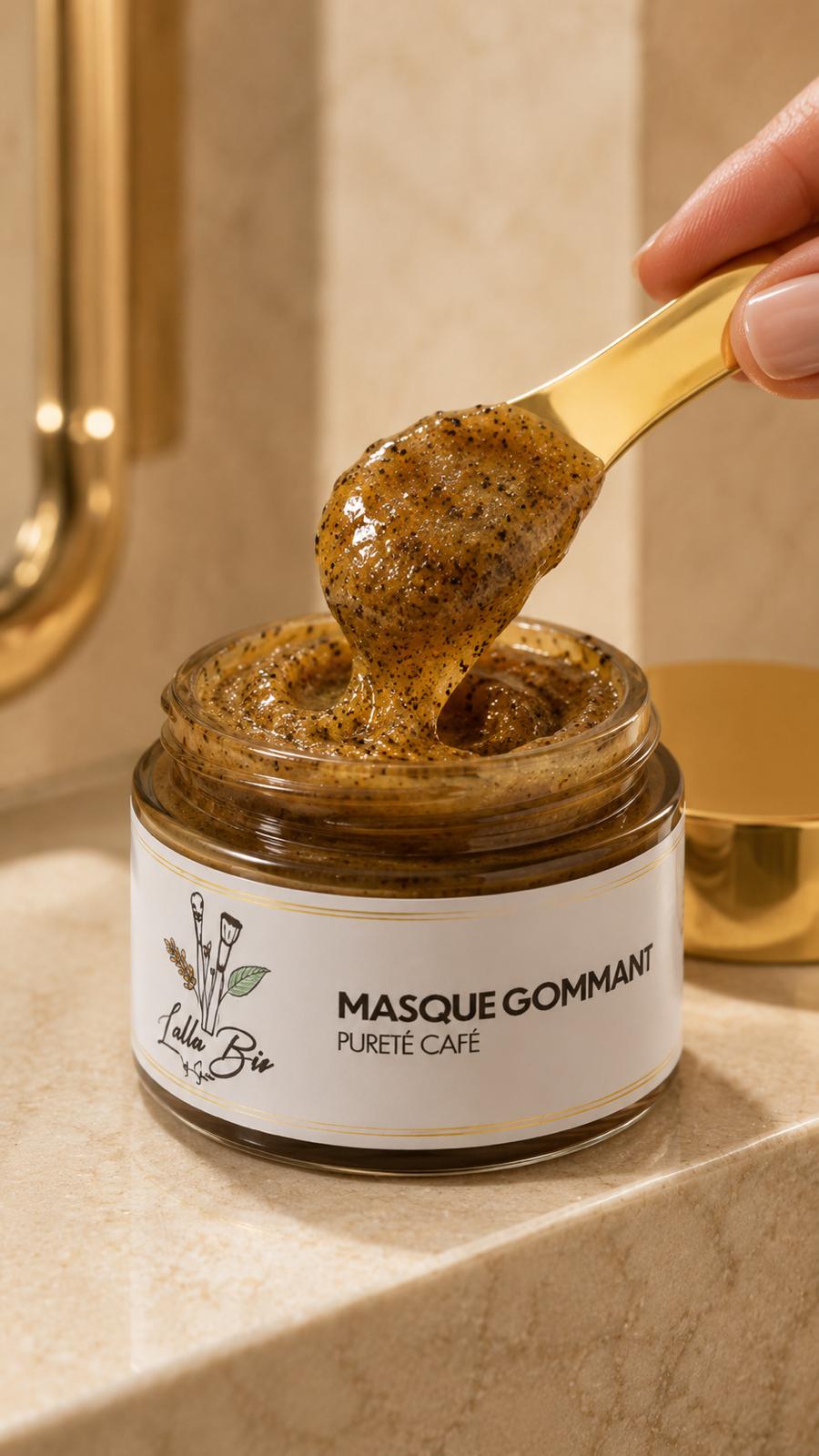 Masque gommant pureté café